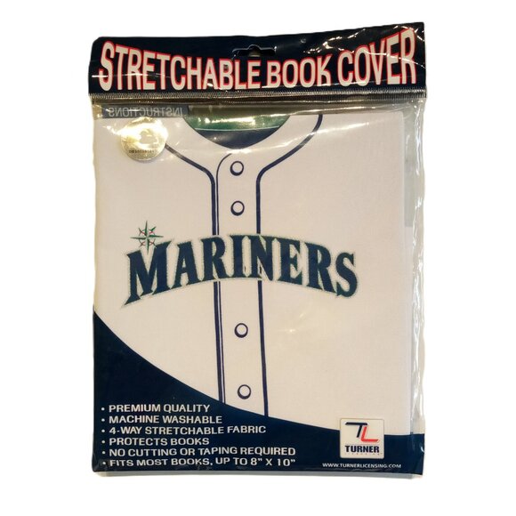 Seattle Mariners Book Covers   Lot of 3   MLB  Stretchable Fabric  Washable  NEW - Picture 1 of 10